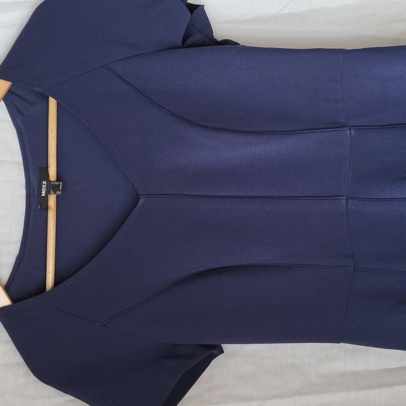 MEXX Mini Dress Lined Navy Size US 2 / 32 Short Sleeve - Picture 2 of 7